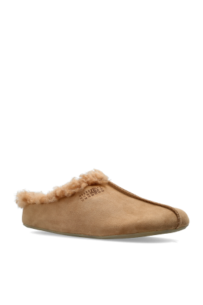 MM6 Maison Margiela Suede slides with logo