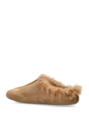 MM6 Maison Margiela Suede slides with logo
