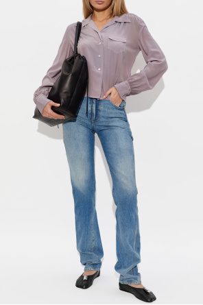 MM6 Maison Margiela Leather ballet flats with charm