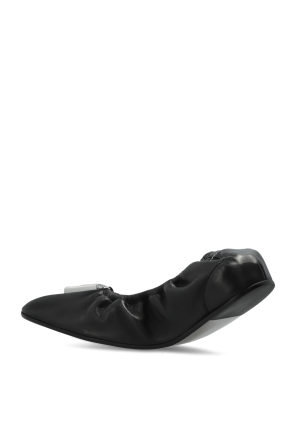 MM6 Maison Margiela Leather ballet flats with charm