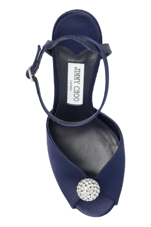 Jimmy Choo 'Sacora' satin heeled sandals