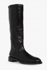 Stuart Weitzman BLACK ‘Sadie’ leather boots
