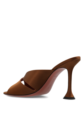 Amina Muaddi Satin heeled mules 'Salma'