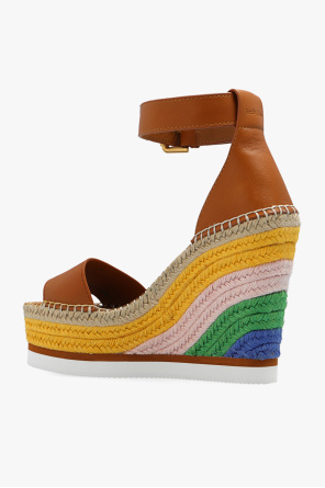 See By Chloé 'Chloe Tan Suede Espadrille Platform Sandals