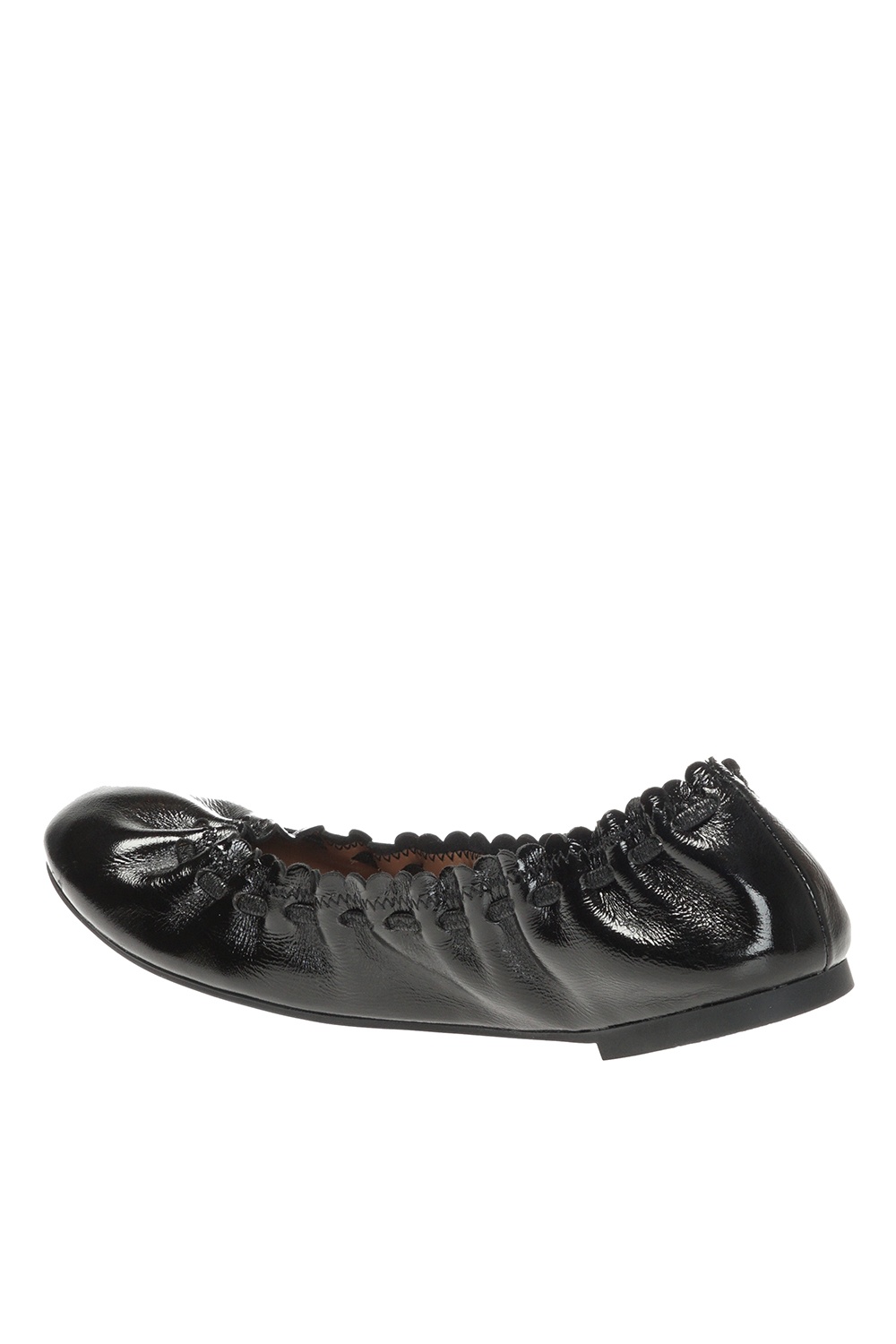 ballet flats with elastic trim