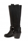 See By Chloé BLACK Logo-embossed heeled boots