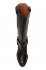 See By Chloé BLACK Logo-embossed heeled boots