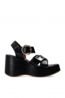 See By Chloé BLACK ‘Lyna’ wedge sandals