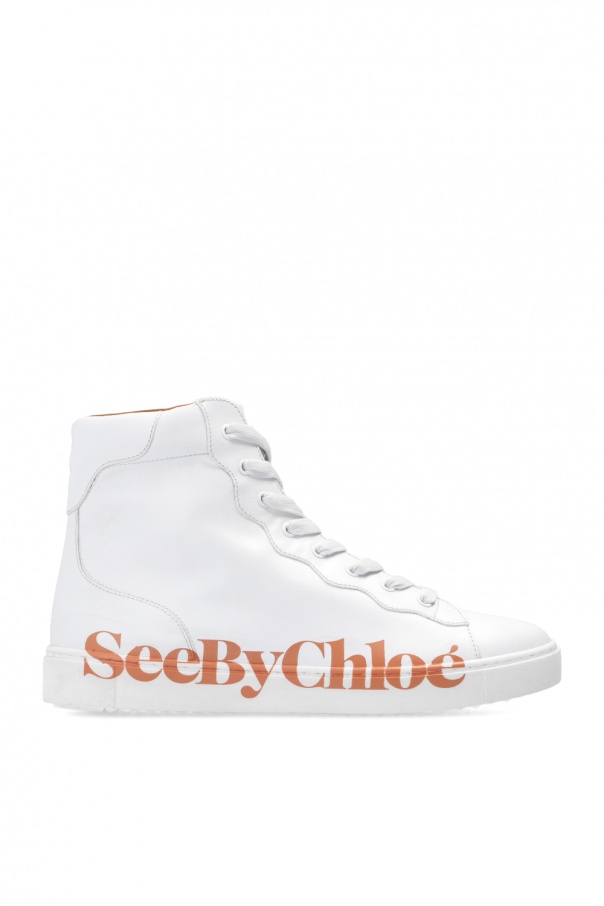 See By Chloé Branded high-top sneakers