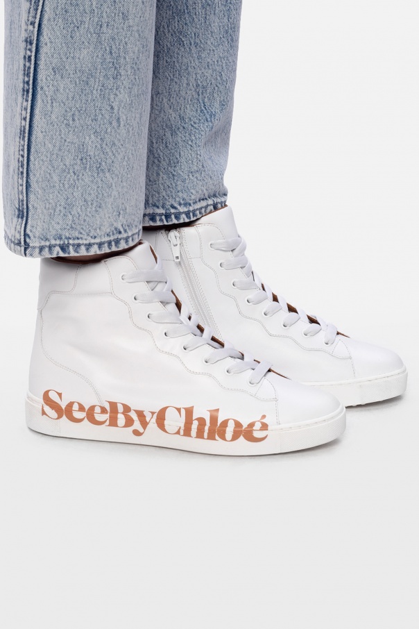 See By Chloé Branded high-top sneakers