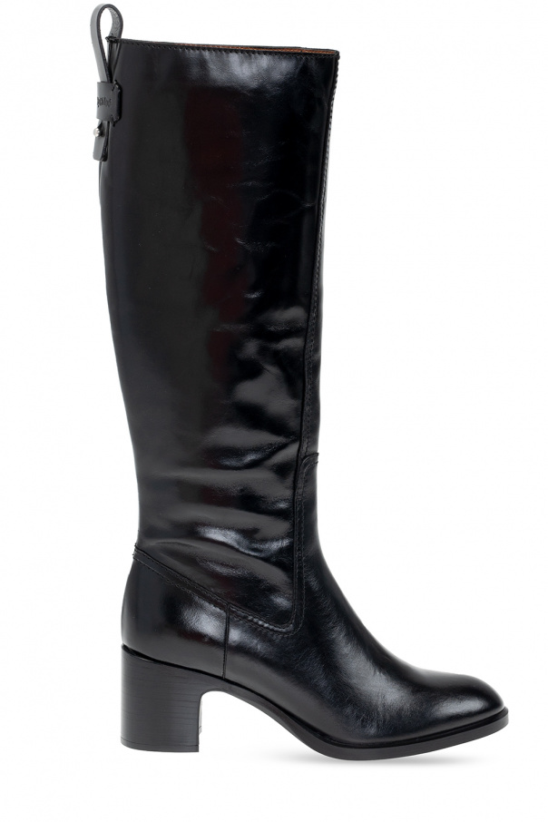 See By chloe floral Heeled knee-high boots