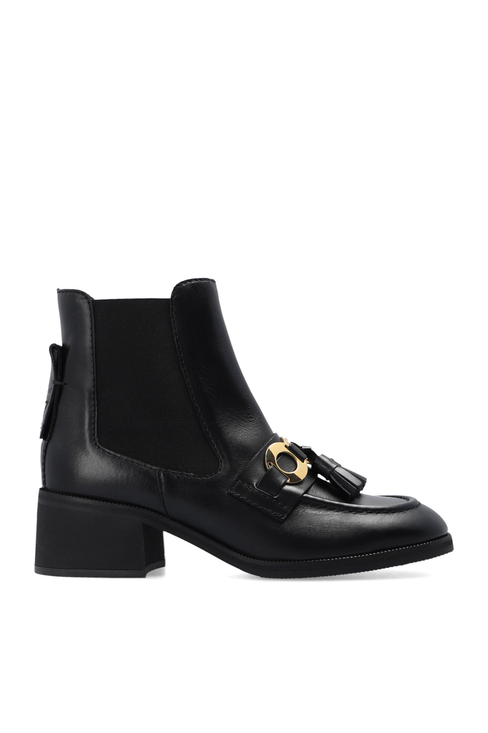 slip on black ankle boots