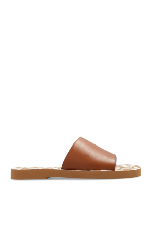 Leather slides with logo od See By Chloé