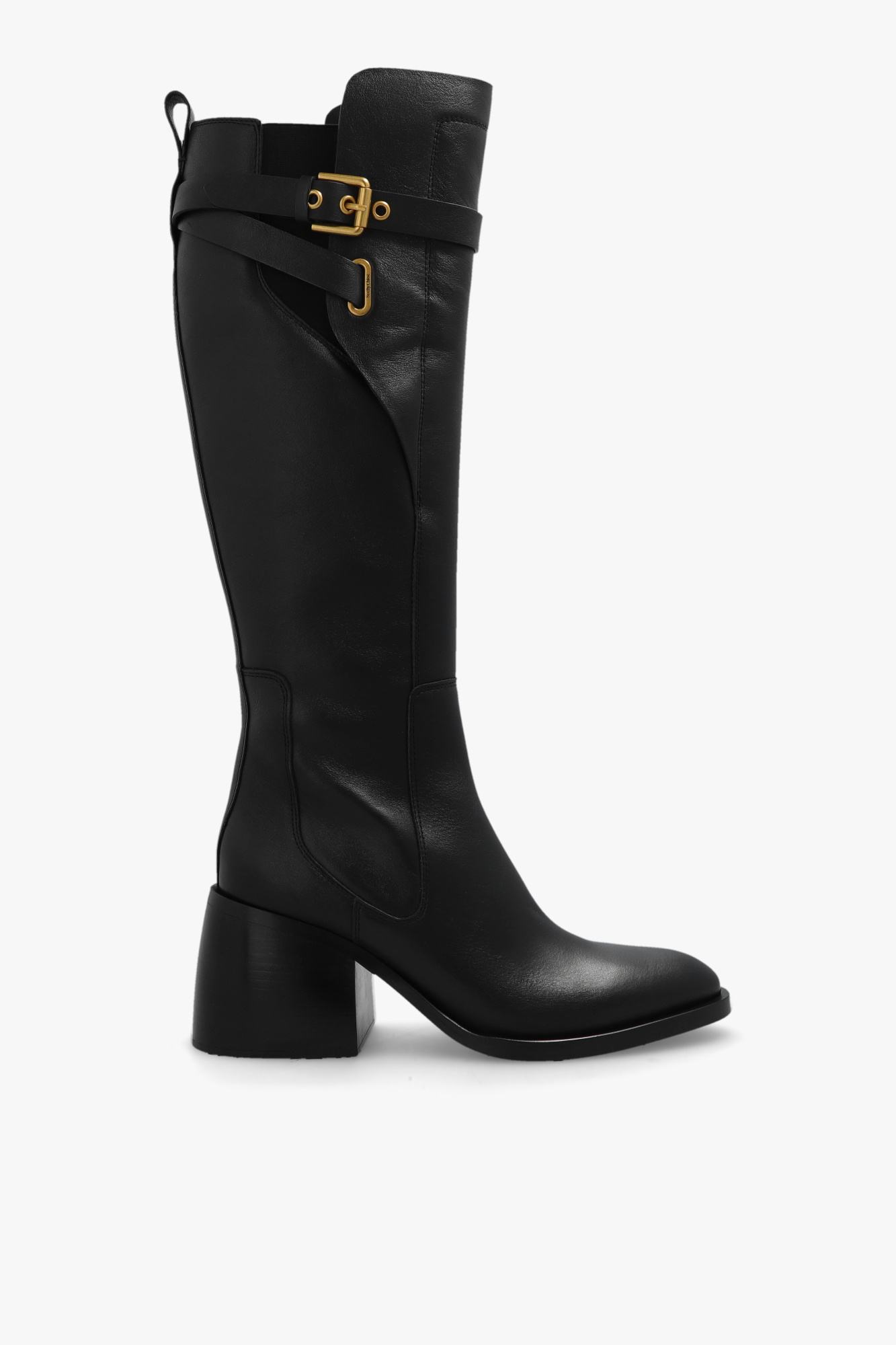 Black ‘Averi’ leather heeled boots See By Chloé - Vitkac Germany