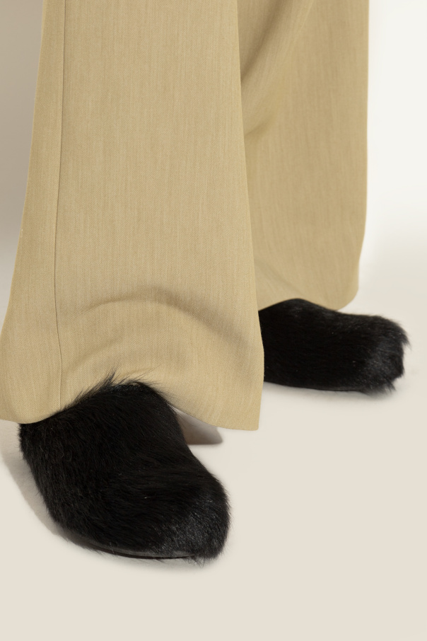 Marni Sliders with fur trim