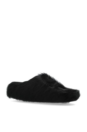 Marni Sliders with fur trim
