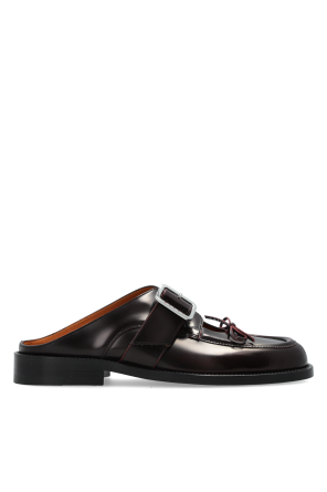 Leather slides