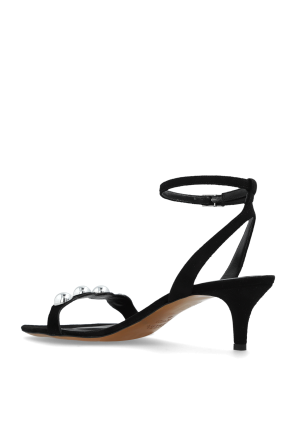 Isabel Marant Zamszowe sandały na obcasie `Arolee`