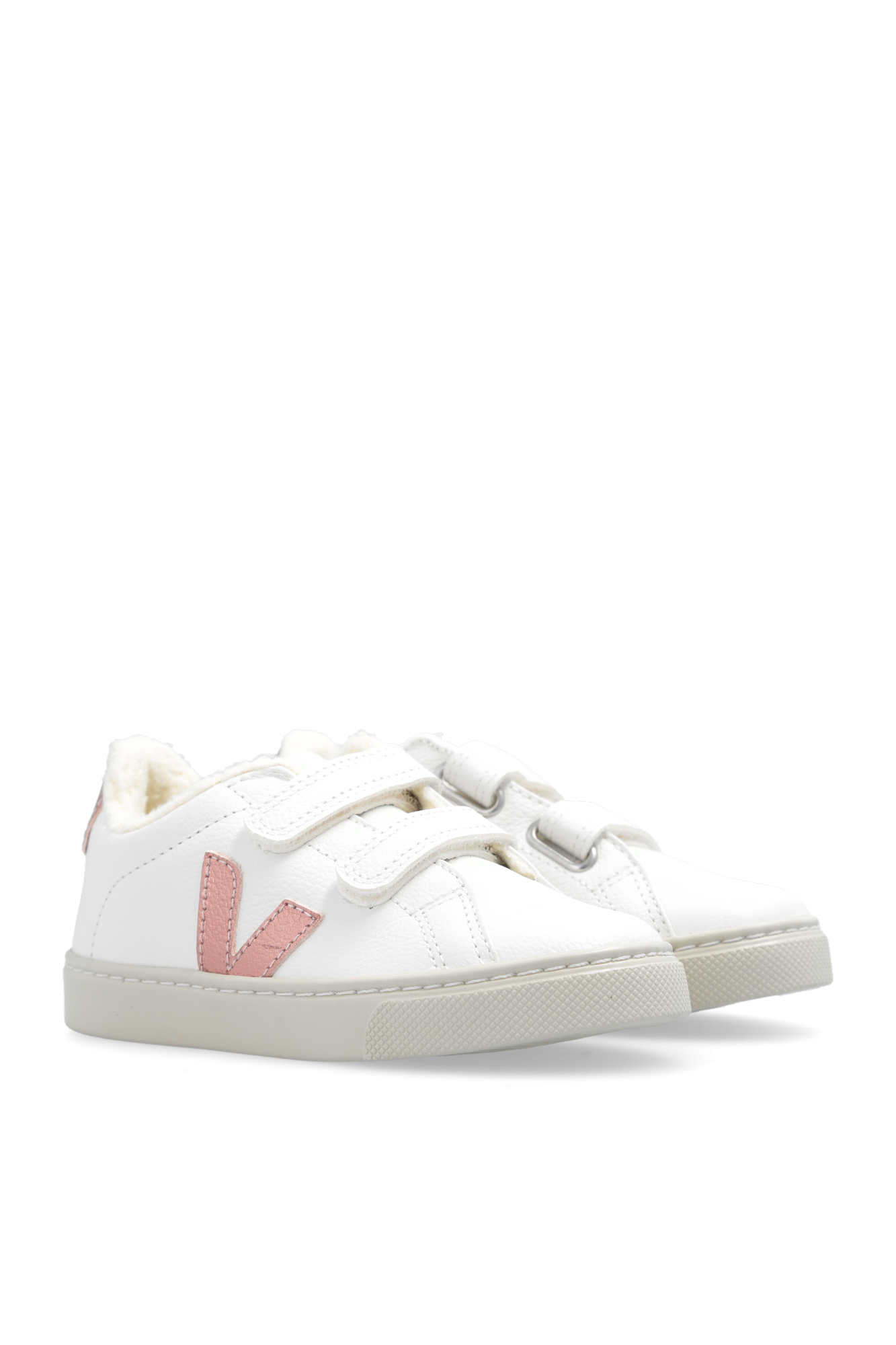 veja knit Kids ‘Extra White Nacre’ leather sneakers