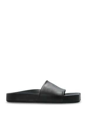 Leather slides