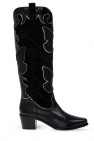 Sophia Webster BLACK ‘Shelby’ heeled knee-high boots