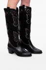 Sophia Webster BLACK ‘Shelby’ heeled knee-high boots