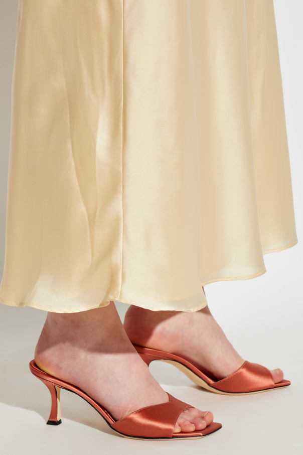 "skye" satin heeled mules od Jimmy Choo
