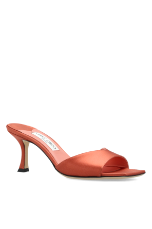 Jimmy Choo "Skye" satin heeled mules