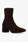 Stuart Weitzman BROWN ‘Sleek’ suede heeled ankle boots