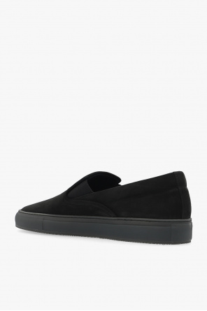 Common Projects Black leather rear zip ankle boots from