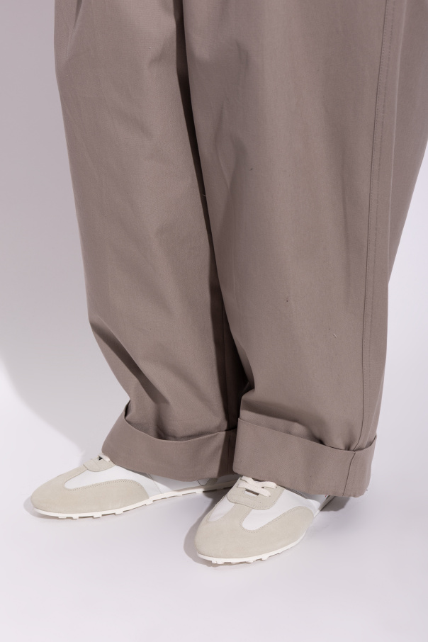 Marni Skórzane buty sportowe z logo