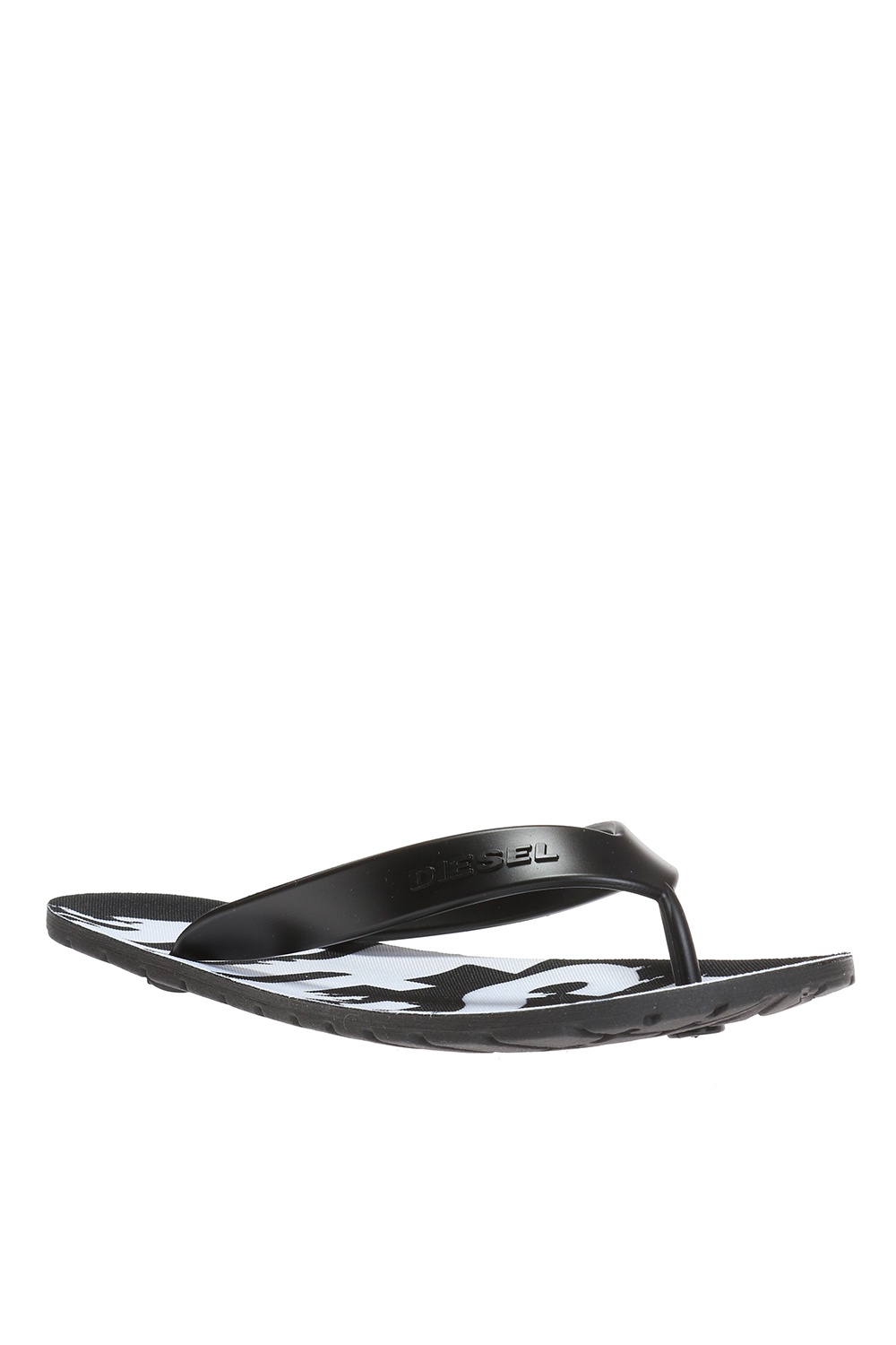 diesel splish flip flops black