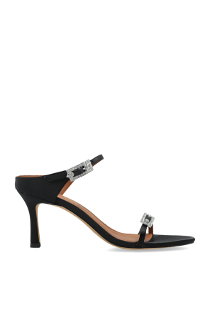 “Heeled Mules ‘Strass Double Buckle’”
