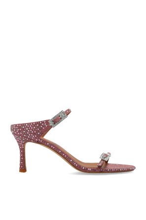 Heeled mules ‘Strass Double Buckle’