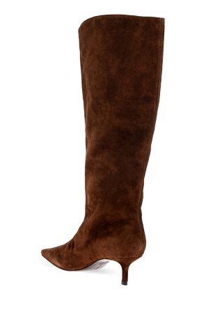 BLACK SUEDE STUDIO ‘Sutton’ suede knee-high heeled boots