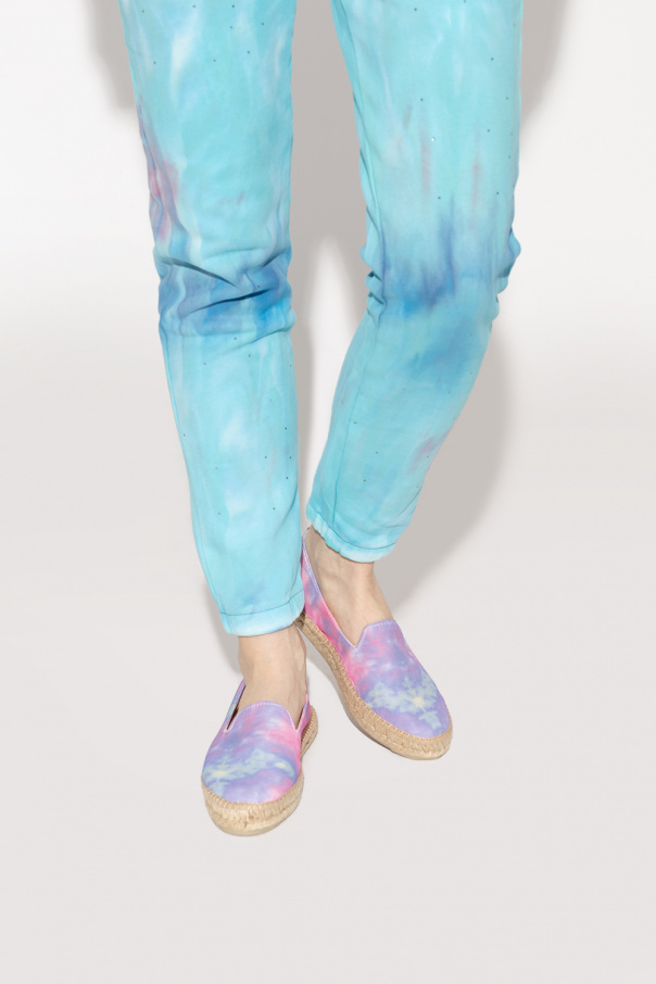 Manebi Espadrilles Women’s Sz 39 Pink Blue Neon Colored Spring Shoes Flats New!