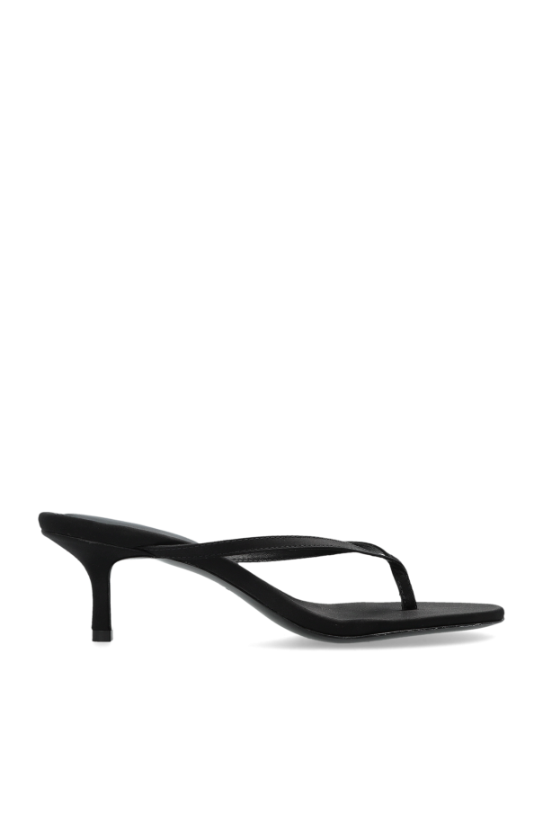 Satin heeled mules 'Tash' od BLACK SUEDE STUDIO