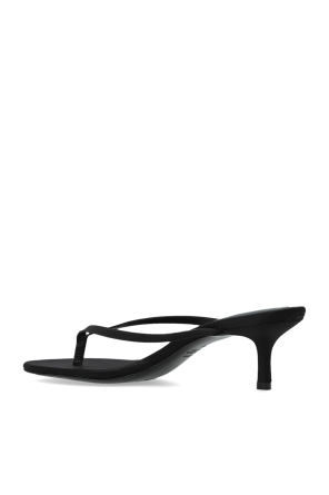 BLACK SUEDE STUDIO Satin heeled mules 'Tash'