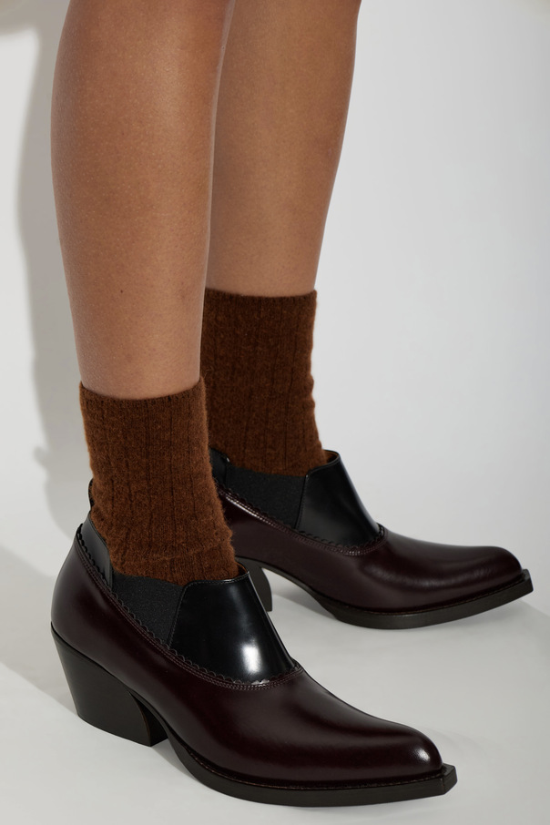 Marni Leather Heeled Ankle Boots
