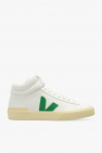 Veja Kids White & Green Vegan V-10 Lace-Up Sneakers