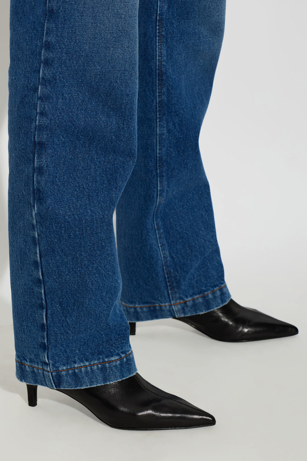 BLACK SUEDE STUDIO ‘Trina 50’ heeled ankle boots