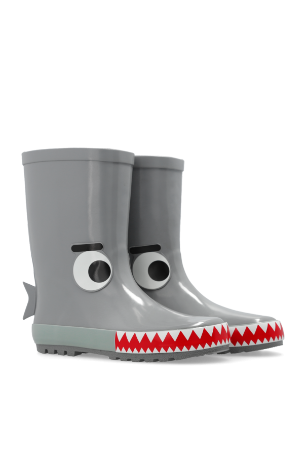 Stella McCartney Kids Rain boots with shark motif