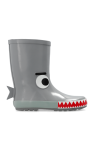 Stella McCartney Kids GREY Rain boots with shark motif