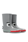 Stella McCartney Kids GREY Rain boots with shark motif