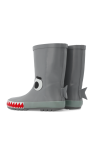 Stella McCartney Kids GREY Rain boots with shark motif