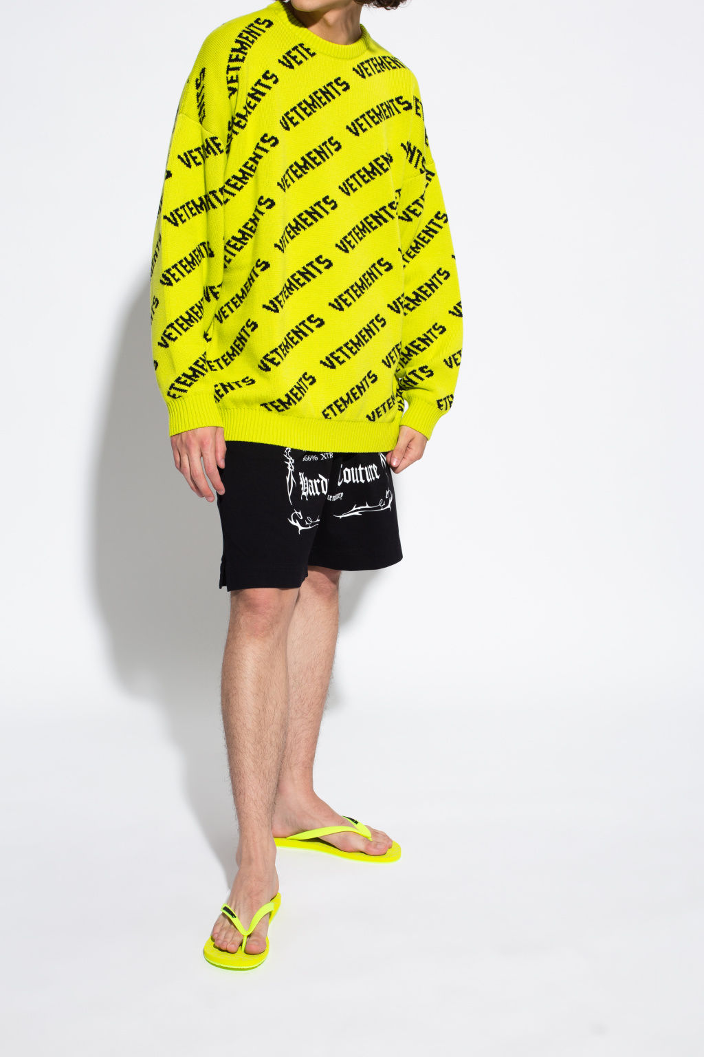 Vetements Flip flops Men Rubber Yellow Fluo Yellow