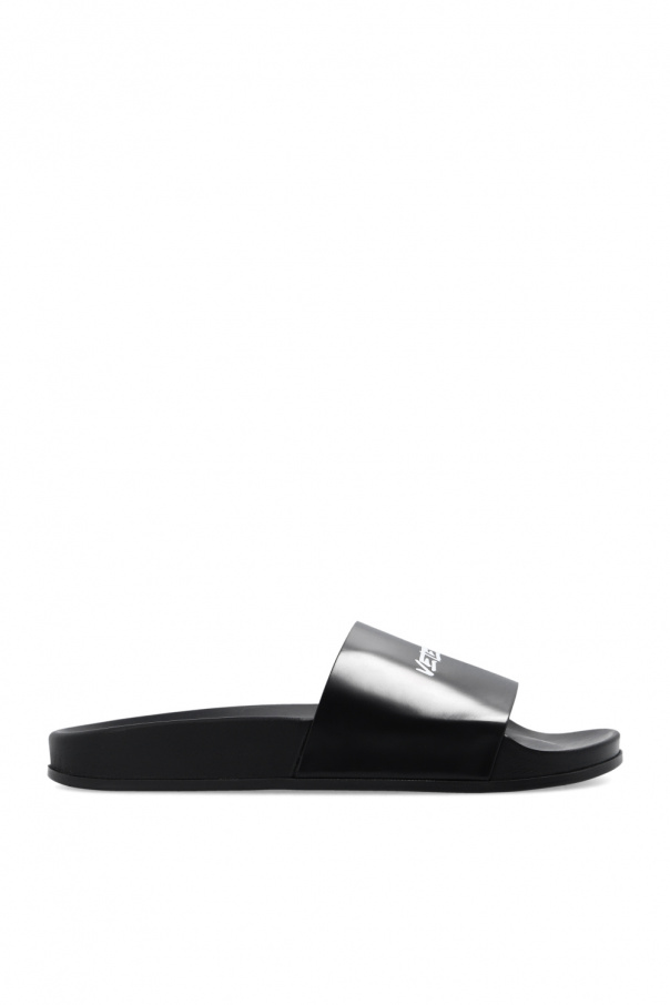 VETEMENTS Leather slides with logo