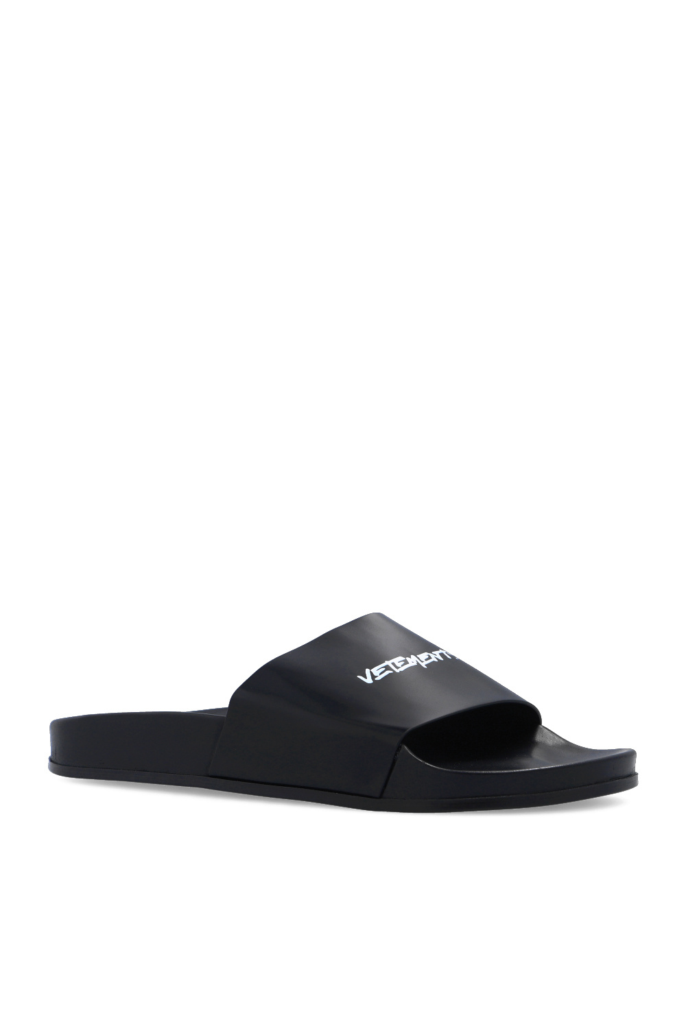 VETEMENTS Leather slides with logo