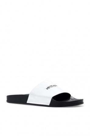 VETEMENTS Leather slides with logo