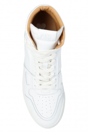 paired the shoes Leather sneakers